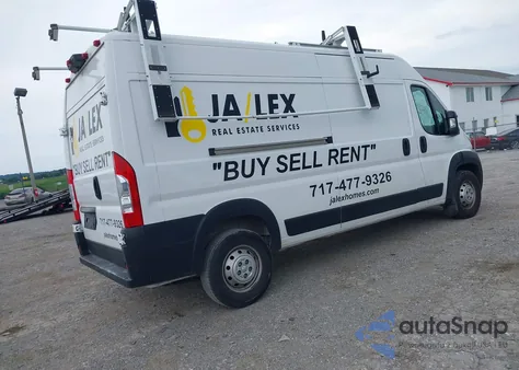 2021 Ram Promaster 2500 High Roof 159 Wb from USA, damaged, VIN 3C6LRVDGXME534649